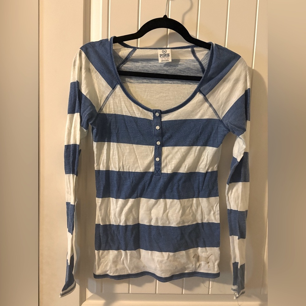 Victoria’s Secret Pink Striped Henley